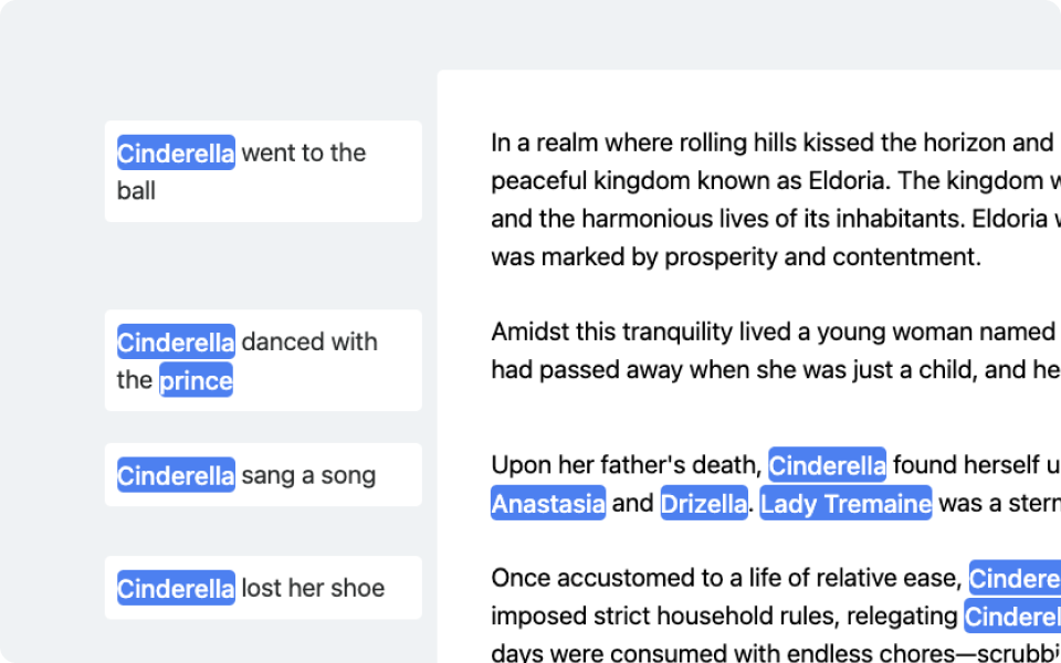 oent documents events overview